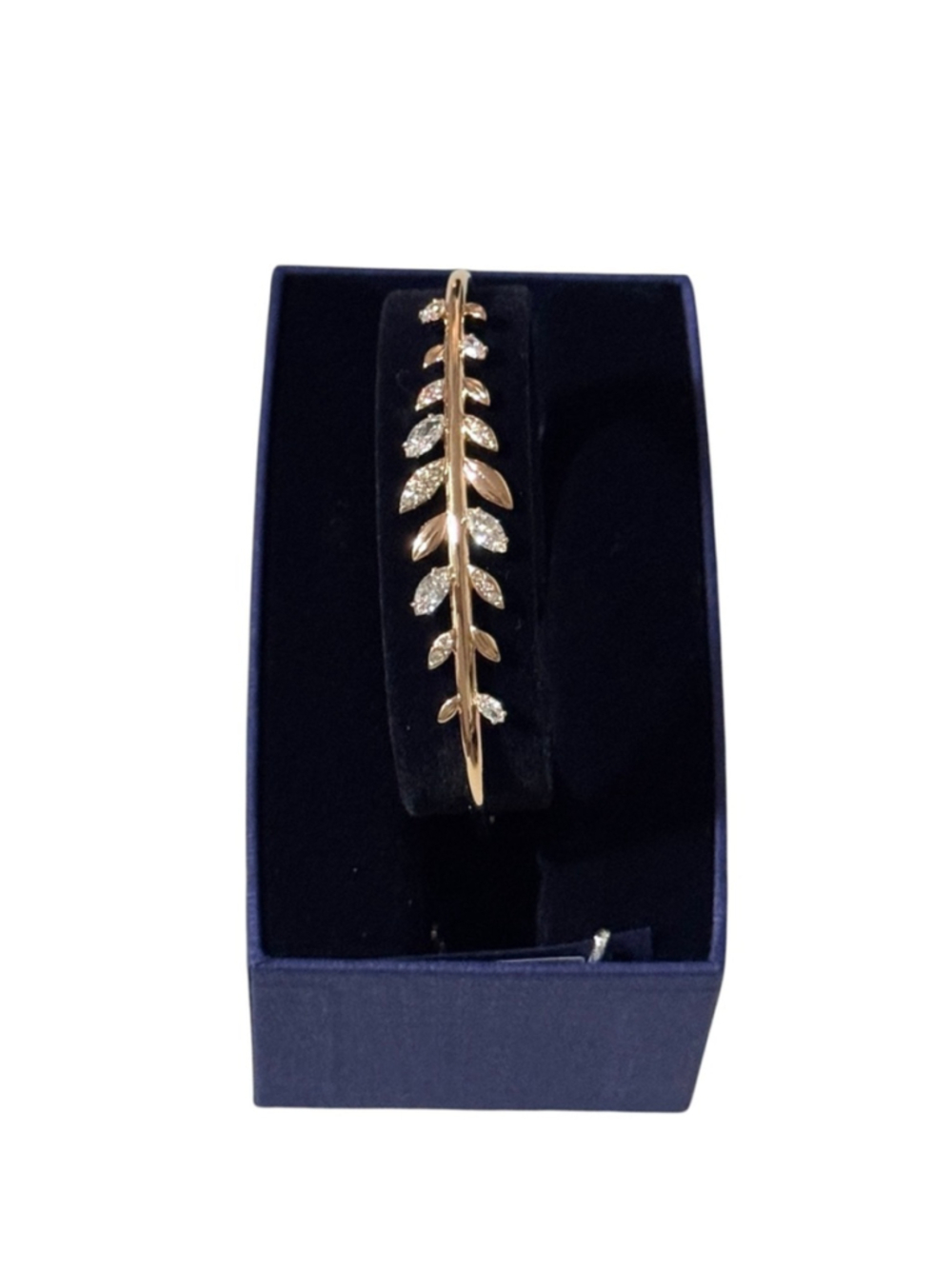 New Rose Gold and Crystal Bangle, "Mayfly" design authentic crystal with box - Picture 4 of 13